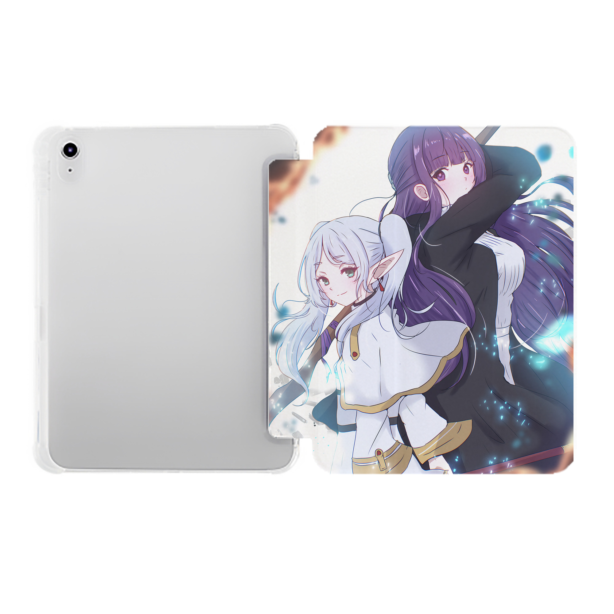 （画像用） 葬送のフリーレン Frieren IPad ケース ペン収納付き 三つ折りスタンド PUレザー×シリコン 対応機種9.5/10.5/10.9インチ